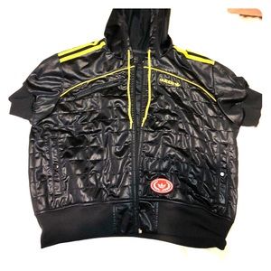 💛 3 Stripe original Adidas short sleeve jacket🧥